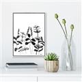 Picture of Silhouette Leaves I  _GroupedProduct_Rectangle_Portrait_Canvas_Framed_