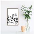Picture of Silhouette Leaves I  _GroupedProduct_Rectangle_Portrait_Canvas_Framed_
