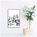 Picture of Silhouette Leaves I  _GroupedProduct_Rectangle_Portrait_Canvas_Framed_