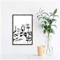 Picture of Silhouette Leaves I  _GroupedProduct_Rectangle_Portrait_Canvas_Framed_