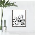 Picture of Silhouette Leaves I  _GroupedProduct_Rectangle_Portrait_Canvas_Framed_