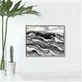 Picture of Seascape Sketch _GroupedProduct_Rectangle_Landscape_Canvas_Framed_