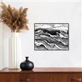 Picture of Seascape Sketch _GroupedProduct_Rectangle_Landscape_Canvas_Framed_