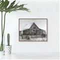 Picture of Gray Wooden Barn _GroupedProduct_Rectangle_Landscape_Canvas_Framed_