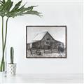Picture of Gray Wooden Barn _GroupedProduct_Rectangle_Landscape_Canvas_Framed_