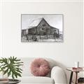 Picture of Gray Wooden Barn _GroupedProduct_Rectangle_Landscape_Canvas_Framed_