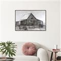 Picture of Gray Wooden Barn _GroupedProduct_Rectangle_Landscape_Canvas_Framed_