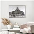 Picture of Gray Wooden Barn _GroupedProduct_Rectangle_Landscape_Canvas_Framed_