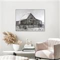 Picture of Gray Wooden Barn _GroupedProduct_Rectangle_Landscape_Canvas_Framed_