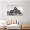 Picture of Gray Wooden Barn _GroupedProduct_Rectangle_Landscape_Canvas_Framed_