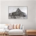 Picture of Gray Wooden Barn _GroupedProduct_Rectangle_Landscape_Canvas_Framed_