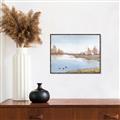 Picture of Three Cabin And Loons _GroupedProduct_Rectangle_Landscape_Canvas_Framed_