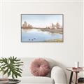 Picture of Three Cabin And Loons _GroupedProduct_Rectangle_Landscape_Canvas_Framed_