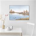 Picture of Three Cabin And Loons _GroupedProduct_Rectangle_Landscape_Canvas_Framed_