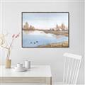 Picture of Three Cabin And Loons _GroupedProduct_Rectangle_Landscape_Canvas_Framed_
