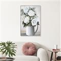 Picture of White Carnation _GroupedProduct_Rectangle_Portrait_Canvas_Framed_