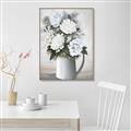 Picture of White Carnation _GroupedProduct_Rectangle_Portrait_Canvas_Framed_