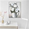 Picture of White Carnation _GroupedProduct_Rectangle_Portrait_Canvas_Framed_