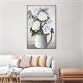 Picture of White Carnation _GroupedProduct_Rectangle_Portrait_Canvas_Framed_