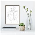 Picture of Stencil Floral Art II _GroupedProduct_Rectangle_Portrait_Canvas_Framed_