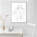 Picture of Stencil Floral Art II _GroupedProduct_Rectangle_Portrait_Canvas_Framed_