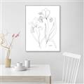 Picture of Stencil Floral Art II _GroupedProduct_Rectangle_Portrait_Canvas_Framed_