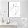 Picture of Stencil Floral Art II _GroupedProduct_Rectangle_Portrait_Canvas_Framed_