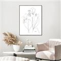 Picture of Stencil Floral Art II _GroupedProduct_Rectangle_Portrait_Canvas_Framed_