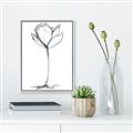 Picture of Single Flower I _GroupedProduct_Rectangle_Portrait_Canvas_Framed_