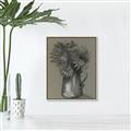 Picture of Charcoal Flower Drawing I _GroupedProduct_Rectangle_Portrait_Canvas_Framed_