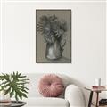 Picture of Charcoal Flower Drawing I _GroupedProduct_Rectangle_Portrait_Canvas_Framed_
