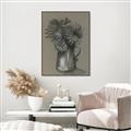 Picture of Charcoal Flower Drawing I _GroupedProduct_Rectangle_Portrait_Canvas_Framed_