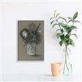 Picture of Charcoal Flower Drawing II _GroupedProduct_Rectangle_Portrait_Canvas_Framed_
