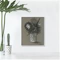 Picture of Charcoal Flower Drawing II _GroupedProduct_Rectangle_Portrait_Canvas_Framed_