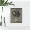 Picture of Charcoal Flower Drawing II _GroupedProduct_Rectangle_Portrait_Canvas_Framed_