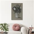 Picture of Charcoal Flower Drawing II _GroupedProduct_Rectangle_Portrait_Canvas_Framed_