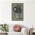 Picture of Charcoal Flower Drawing II _GroupedProduct_Rectangle_Portrait_Canvas_Framed_