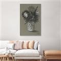 Picture of Charcoal Flower Drawing II _GroupedProduct_Rectangle_Portrait_Canvas_Framed_