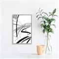 Picture of Black & Silver Lines _GroupedProduct_Rectangle_Portrait_Canvas_Framed_