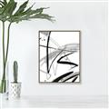 Picture of Black & Silver Lines _GroupedProduct_Rectangle_Portrait_Canvas_Framed_