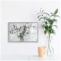 Picture of Green Leafy Flower _GroupedProduct_Rectangle_Landscape_Canvas_Framed_