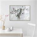 Picture of Green Leafy Flower _GroupedProduct_Rectangle_Landscape_Canvas_Framed_
