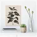 Picture of Black Linen Leaves II _GroupedProduct_Rectangle_Portrait_Unframed_Print_Only_