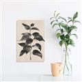 Picture of Black Linen Leaves II _GroupedProduct_Rectangle_Portrait_Unframed_Print_Only_