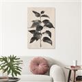 Picture of Black Linen Leaves II _GroupedProduct_Rectangle_Portrait_Unframed_Print_Only_