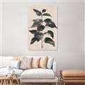 Picture of Black Linen Leaves II _GroupedProduct_Rectangle_Portrait_Unframed_Print_Only_