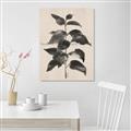 Picture of Black Linen Leaves II _GroupedProduct_Rectangle_Portrait_Unframed_Print_Only_