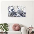 Picture of Modern Blue Floral _GroupedProduct_Rectangle_Landscape_Unframed_Print_Only_