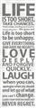 Picture of Life Is Too Short I _GroupedProduct_Panel_Portrait_Unframed_Print_Only_