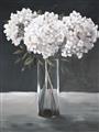 Picture of White Hydrangea jar _GroupedProduct_Rectangle_Portrait_Unframed_Print_Only_